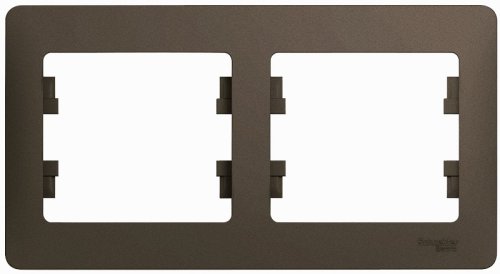 Рамка горизонтальная Systeme Electric Glossa 2-м. шоколад  картинка